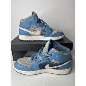 Nike Air Jordan 1 Mid Dutch Blue Denim Size 6.5Y Athletic Womens Sz 8 DM8951-400